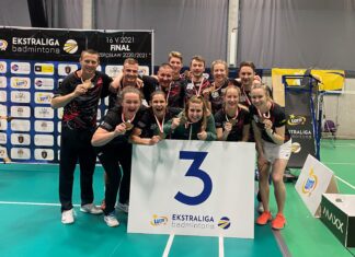 Badmintoniści AZS UMed Łódź z brązowym medalem Ekstraligi!