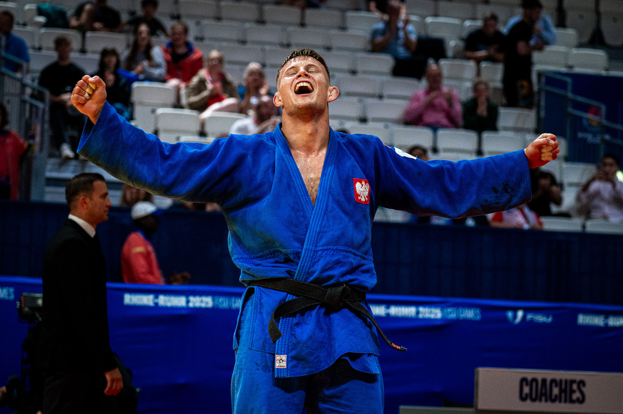 20250725 Essen Niemcy 32 Letnia Uniwersjada Ren-Ruhra 2025 Judo Michał Jędrzejewski fot Ewa Milun-Walczak AZS_6