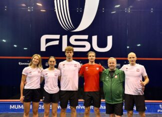 Pięcioro Polaków walczyło Mumbaju. Leon Krysiak najwyżej w AMŚ w squashu, drużyna na 7. pozycji!